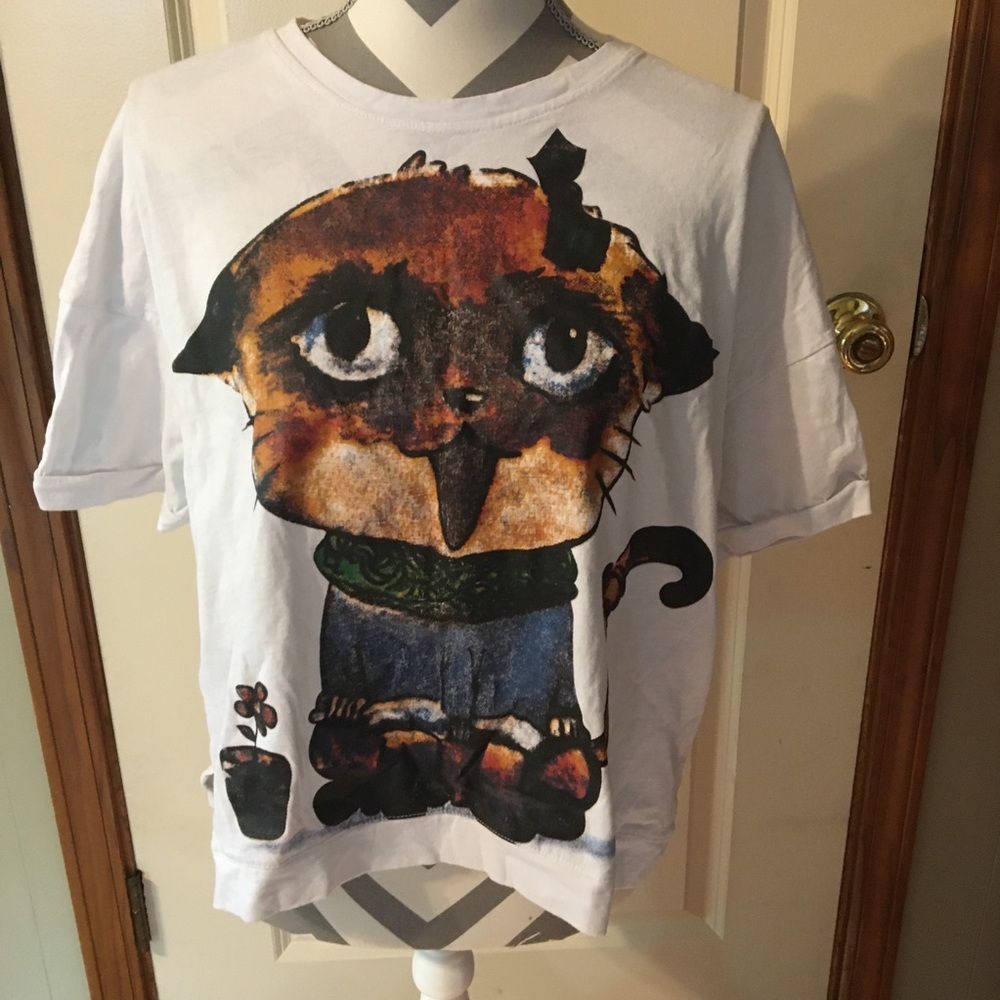 O La | adorable dog and flower pot tee